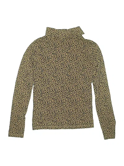 Pre-owned Crewcuts Kids' Long Sleeve Turtleneck In Brown
