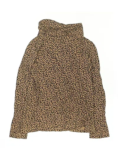 Pre-owned Crewcuts Kids' Long Sleeve Turtleneck In Gold