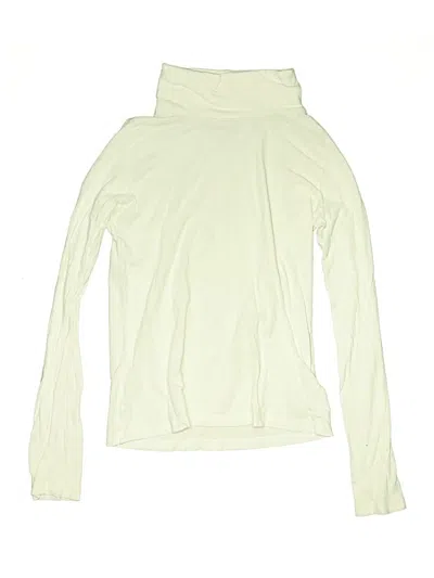 Pre-owned Crewcuts Kids' Long Sleeve Turtleneck In Ivory