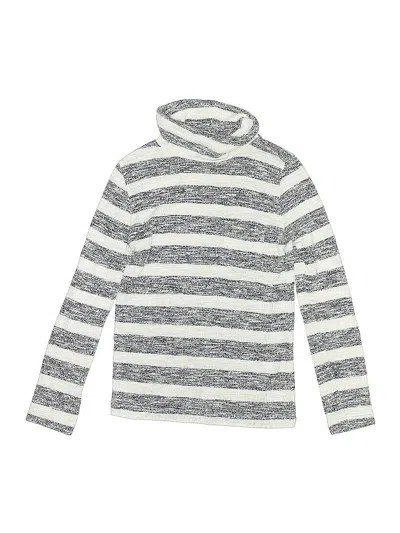 Pre-owned Crewcuts Kids' Long Sleeve Turtleneck In Silver