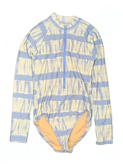 Pre-owned Crewcuts Kids' One Piece Swimsuit In Blue