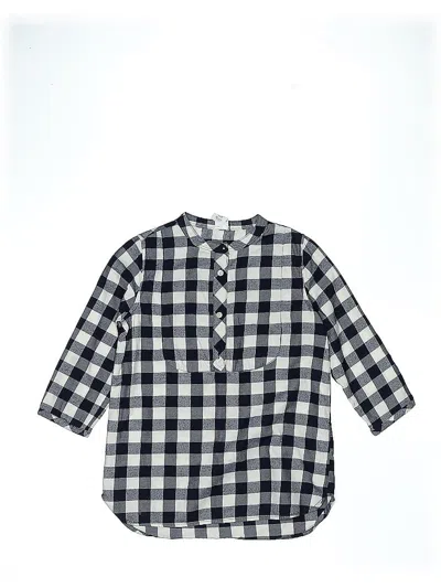 Pre-owned Crewcuts Outlet Kids' 3/4 Sleeve Button Down Shirt In Gray