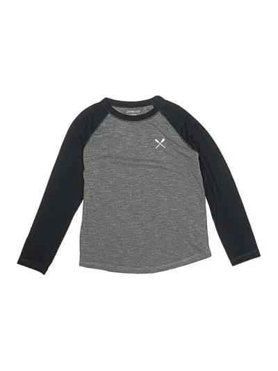 Pre-owned Crewcuts Outlet Kids' 3/4 Sleeve T-shirt In Gray