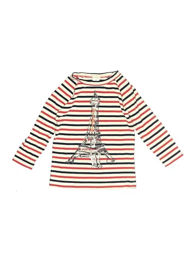 Pre-owned Crewcuts Outlet Kids' 3/4 Sleeve T-shirt In Orange