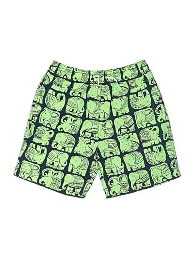 Pre-owned Crewcuts Outlet Kids' Board Shorts In Green