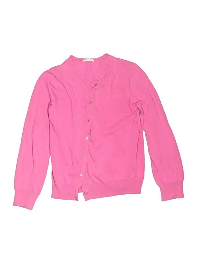 Pre-owned Crewcuts Outlet Kids' Cardigan Sweater In Pink