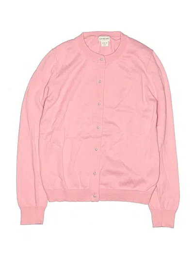 Pre-owned Crewcuts Outlet Kids' Cardigan Sweater In Pink