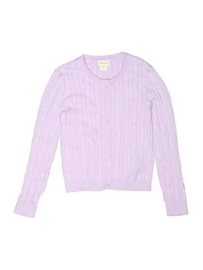 Pre-owned Crewcuts Outlet Kids' Cardigan Sweater In Purple