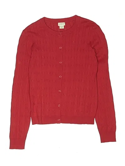 Pre-owned Crewcuts Outlet Kids' Cardigan Sweater In Red