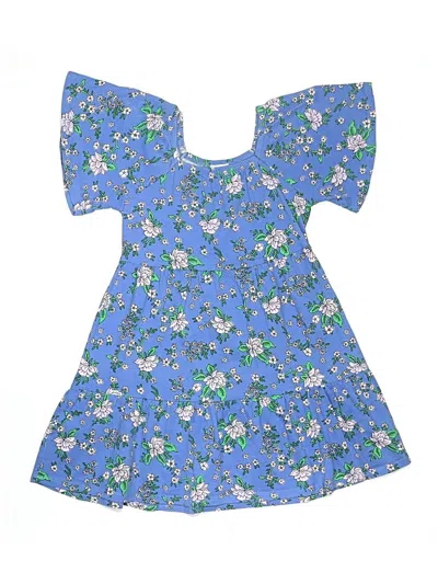 Pre-owned Crewcuts Outlet Kids' Dress In Blue
