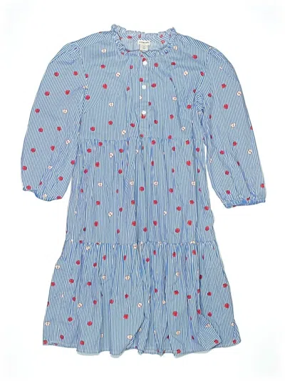 Pre-owned Crewcuts Outlet Kids' Dress In Blue