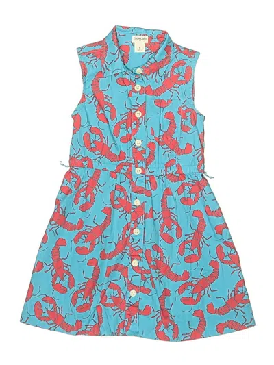 Pre-owned Crewcuts Outlet Kids' Dress In Blue