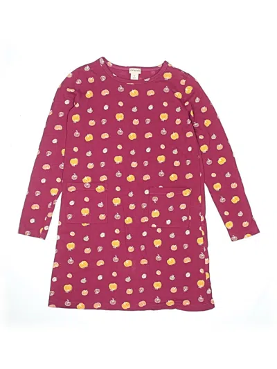 Pre-owned Crewcuts Outlet Kids' Dress In Burgundy