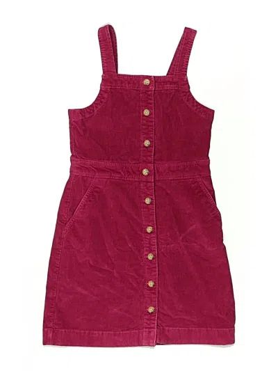 Pre-owned Crewcuts Outlet Kids' Dress In Burgundy