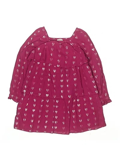 Pre-owned Crewcuts Outlet Kids' Dress In Burgundy