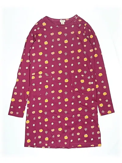 Pre-owned Crewcuts Outlet Kids' Dress In Burgundy
