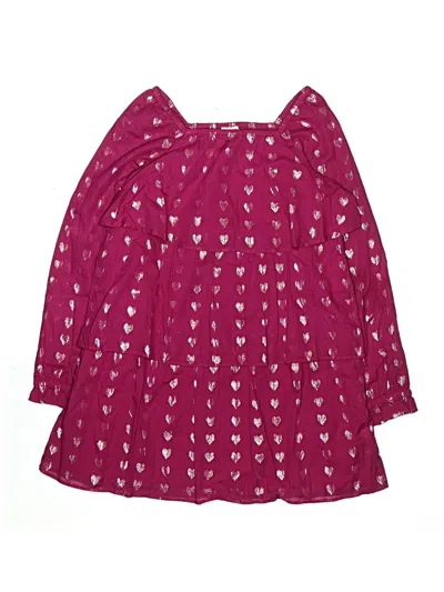 Pre-owned Crewcuts Outlet Kids' Dress In Burgundy