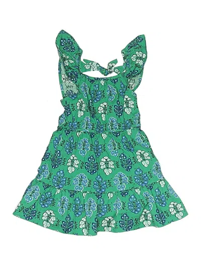 Pre-owned Crewcuts Outlet Kids' Dress In Green