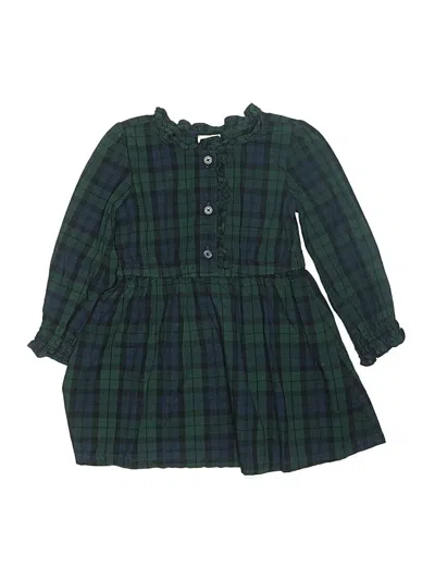Pre-owned Crewcuts Outlet Kids' Dress In Green