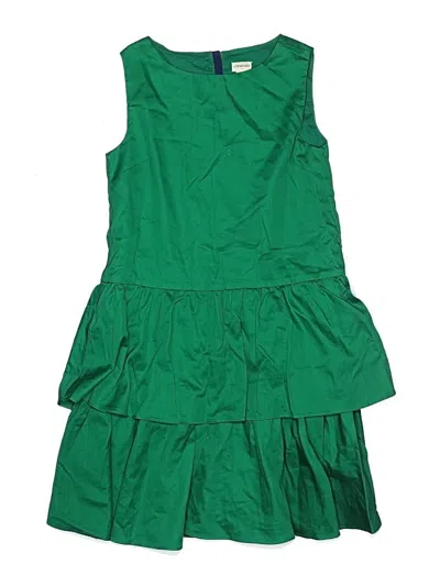 Pre-owned Crewcuts Outlet Kids' Dress In Green