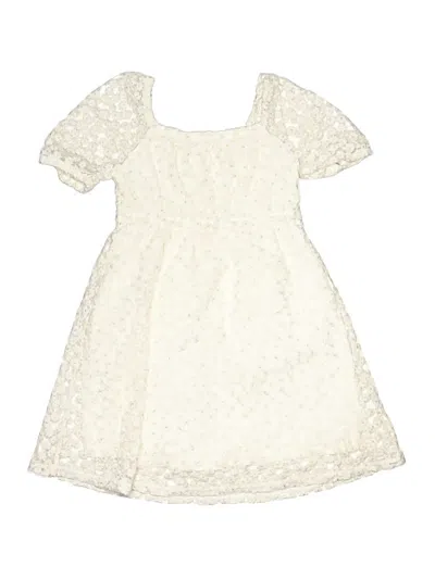 Pre-owned Crewcuts Outlet Kids' Dress In Ivory