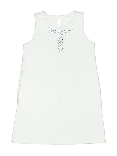 Pre-owned Crewcuts Outlet Kids' Dress In White