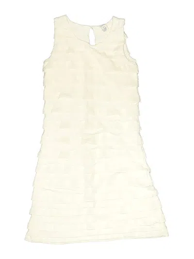 Pre-owned Crewcuts Outlet Kids' Dress In White