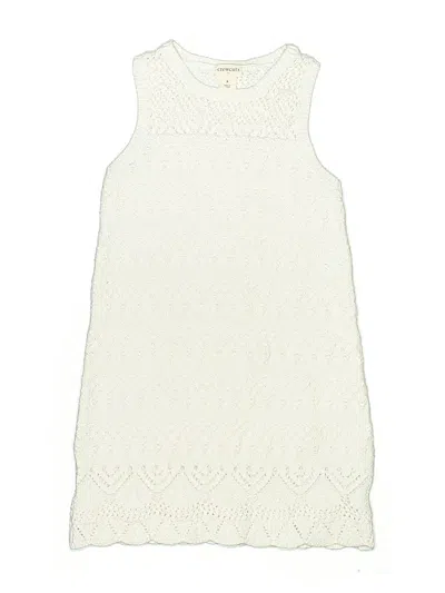 Pre-owned Crewcuts Outlet Kids' Dress In White