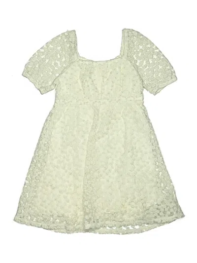 Pre-owned Crewcuts Outlet Kids' Dress In White