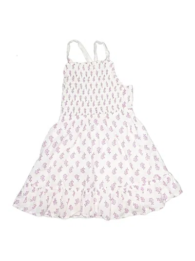 Pre-owned Crewcuts Outlet Kids' Dress In White