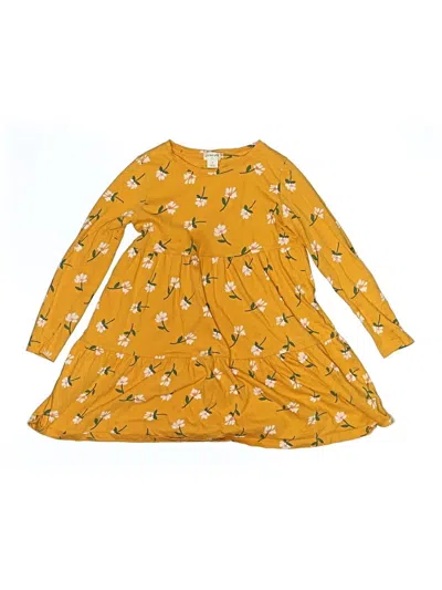 Pre-owned Crewcuts Outlet Kids' Dress In Yellow