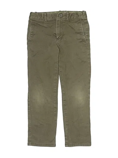 Pre-owned Crewcuts Outlet Kids' Khaki Pant In Green