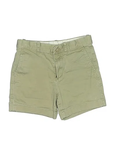 Pre-owned Crewcuts Outlet Kids' Khaki Shorts In Green