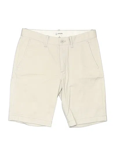 Pre-owned Crewcuts Outlet Kids' Khaki Shorts In White