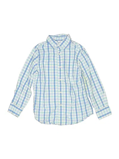Pre-owned Crewcuts Outlet Kids' Long Sleeve Button Down Shirt In Blue