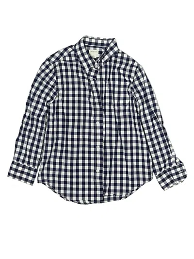 Pre-owned Crewcuts Outlet Kids' Long Sleeve Button Down Shirt In Blue