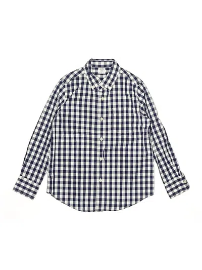 Pre-owned Crewcuts Outlet Kids' Long Sleeve Button Down Shirt In Blue
