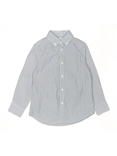 Pre-owned Crewcuts Outlet Kids' Long Sleeve Button Down Shirt In Blue