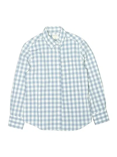 Pre-owned Crewcuts Outlet Kids' Long Sleeve Button Down Shirt In Blue