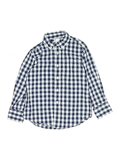 Pre-owned Crewcuts Outlet Kids' Long Sleeve Button Down Shirt In Blue