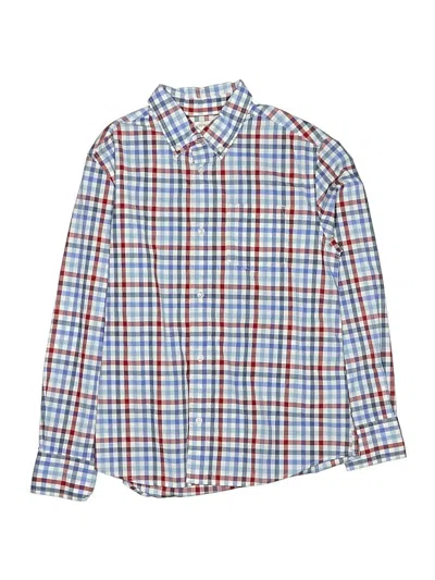 Pre-owned Crewcuts Outlet Kids' Long Sleeve Button Down Shirt In Blue