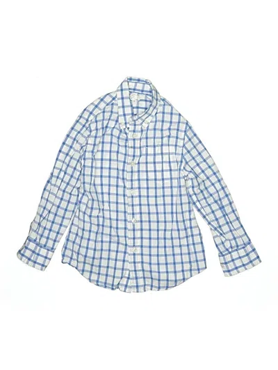 Pre-owned Crewcuts Outlet Kids' Long Sleeve Button Down Shirt In Blue