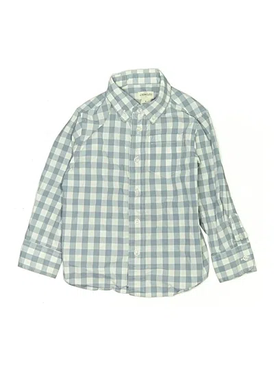 Pre-owned Crewcuts Outlet Kids' Long Sleeve Button Down Shirt In Blue