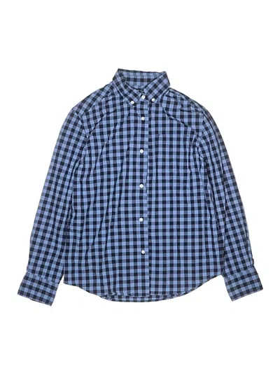 Pre-owned Crewcuts Outlet Kids' Long Sleeve Button Down Shirt In Blue