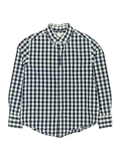 Pre-owned Crewcuts Outlet Kids' Long Sleeve Button Down Shirt In Blue