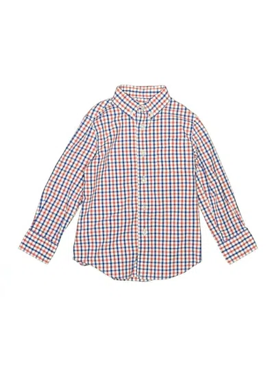 Pre-owned Crewcuts Outlet Kids' Long Sleeve Button Down Shirt In Orange