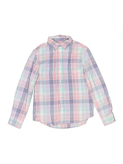 Pre-owned Crewcuts Outlet Kids' Long Sleeve Button Down Shirt In Pink