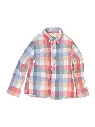 Pre-owned Crewcuts Outlet Kids' Long Sleeve Button Down Shirt In Pink