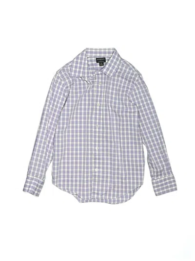 Pre-owned Crewcuts Outlet Kids' Long Sleeve Button Down Shirt In Purple