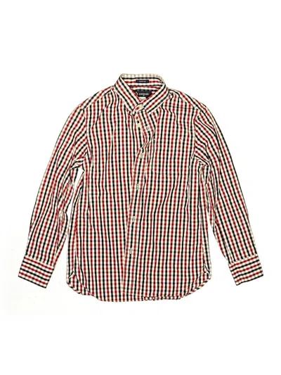 Pre-owned Crewcuts Outlet Kids' Long Sleeve Button Down Shirt In Red